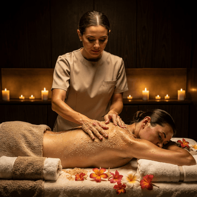 Körperpeeling aus Spa-Salz