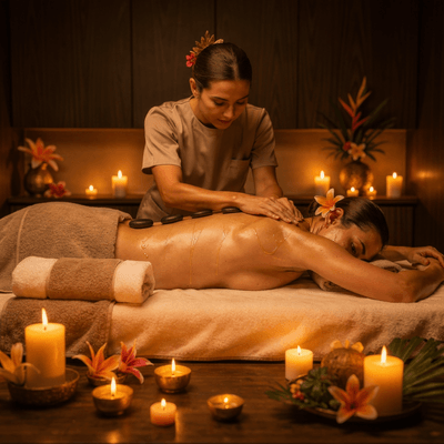 Traditionelle Thai Massage mit Öl Traditionelle Thai Massage mit Öl